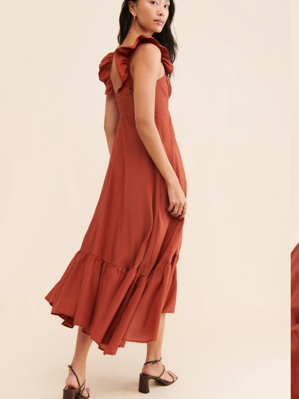 FARM Rio Ruffle Strap Maxi Dress - Picture 2 of 10